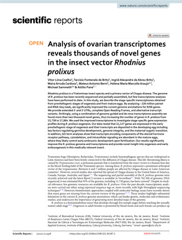 Analysis of Ovarian Transcriptomes Reveals Thousands of Novel Genes