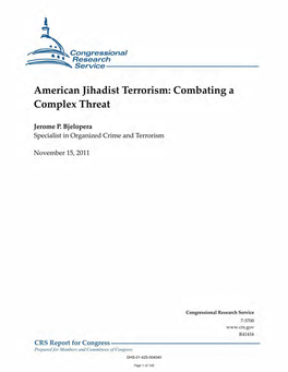 American Jihadist Terrorism: Combating a Complex Threat