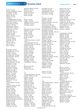 Groene Hart Plaatsnamenregister Blad 1
