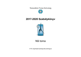 FIG Női Torna Szabálykönyv 2017-2020