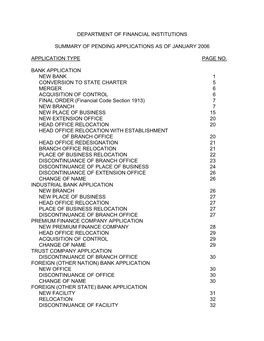 Department of Financial Institutions