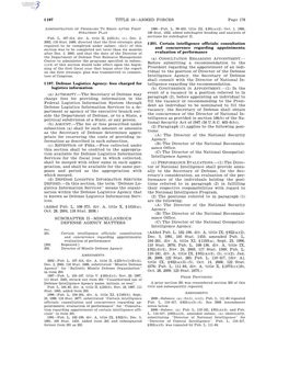 Page 178 TITLE 10—ARMED FORCES § 197 §197. Defense Logistics Agency: Fees Charged for Logistics Information (A) AUTHORITY. C