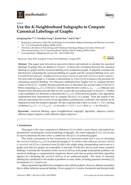 Use the K-Neighborhood Subgraphs to Compute Canonical Labelings of Graphs