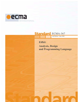 Eiffel: Analysis, Design and Programming Language ECMA-367