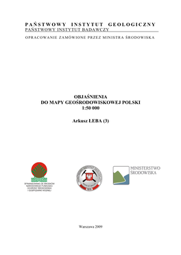 P a Ń STWOWY INSTYTUT GEOLOGICZNY OBJAŚNIENIA DO MAPY GEOŚRODOWISKOWEJ POLSKI 1:50 000 Arkusz ŁEBA