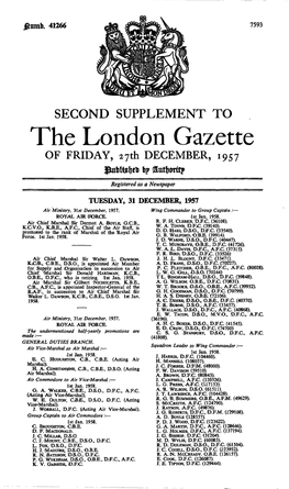 The London Gazette of FRIDAY, 27Th DECEMBER, 1957 6? &Tifl)Wtt?