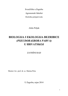 Biologija I Ekologija Bezribice (Pseudorasbora Parva) U Hrvatskoj