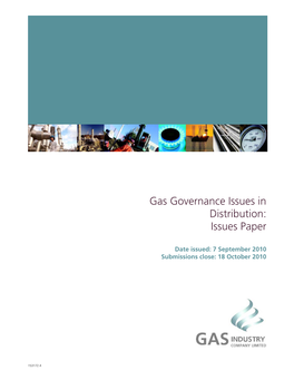 Gas Governance Issues in Distribution: Issues Paper