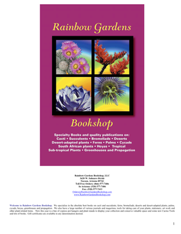 Rainbow Gardens Bookshop, LLC 3620 W. Sahuaro Divide Tucson