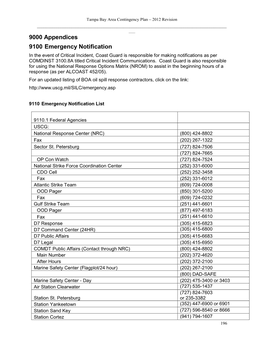 9000 Appendices 9100 Emergency Notification