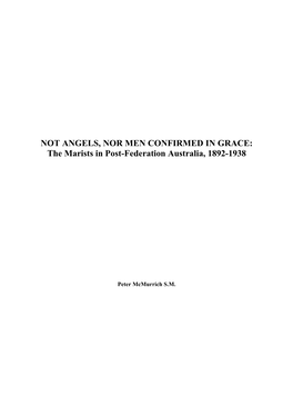 The Marists in Post-Federation Australia, 1892-1938