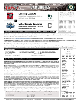 Lake County Captains Lansing Lugnuts