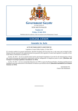 Government Gazette of 11 July 2014