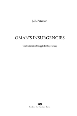 Oman's Insurgencies