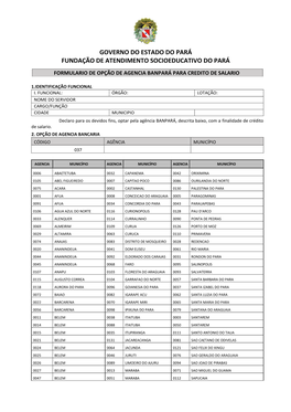 Governo Do Estado Do Pará Fundação De Atendimento Socioeducativo Do Pará