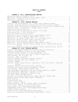 Table of Contents 2010