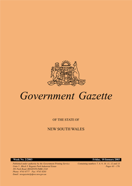 Government Gazette