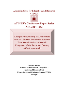 ATINER's Conference Paper Series ARC2014-1183