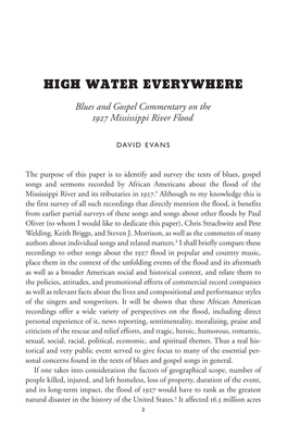 High Water Everywhere: Blues and Gospel