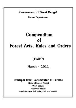 Compendium of Forest Acts, Rules and Orders
