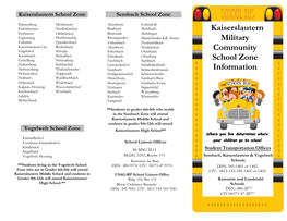 Kaiserslautern Military Community School Zone Information