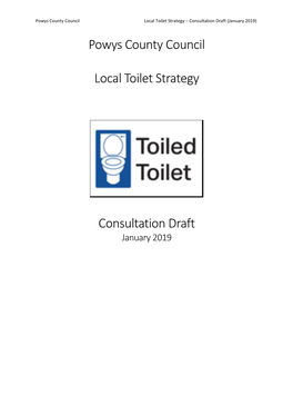 Powys County Council Local Toilet Strategy Consultation Draft