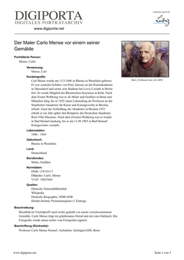 Der Maler Carlo Mense Vor Einem Seiner Gemälde