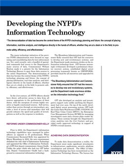 Developing the NYPD's Information Technology