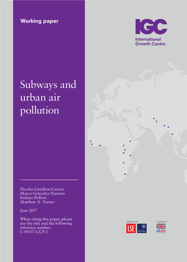 Subways and Urban Air Pollution