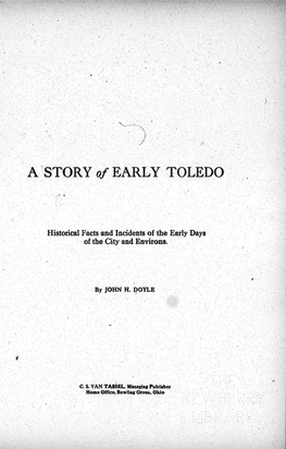 A STORY of EARLY TOLEDO