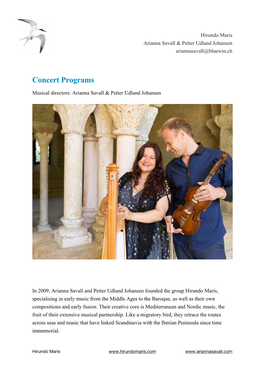 Concert Programs