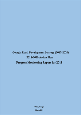 2018-2020 Action Plan Progress Monitoring Report for 2018