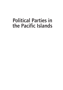 Political Parties in the Pacific Islands