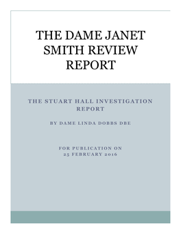 Stuart Hall Investigation Report
