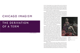 Chicago Imagism the Derivation of a Term