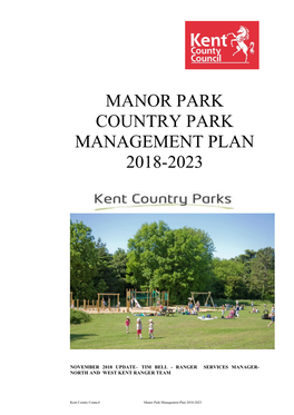 Manor Park Country Park Management Plan 2018-2023