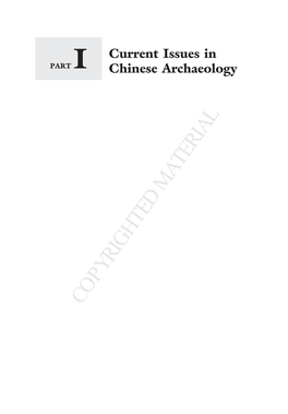 Current Issues in Chinese Archaeology