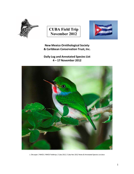 Cuba Trip – November 2012 – Daily