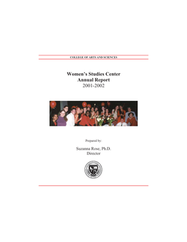 Women's Studies Center Annual Report 2001-2002