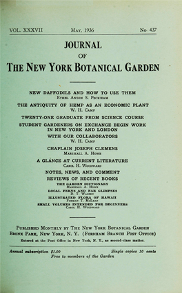 Journal the New York Botanical Garden