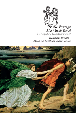 Programmbuch Festtage Alte Musik Basel