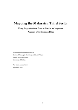 Mapping the Malaysian Third Sector