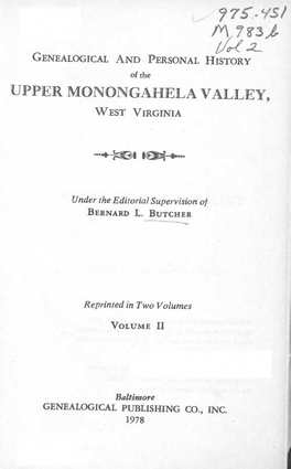 Genealogical and Personal History of the Upper Monongahela Valley, West Virginia, Vol. 2