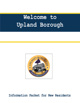 Welcome to Upland Borough