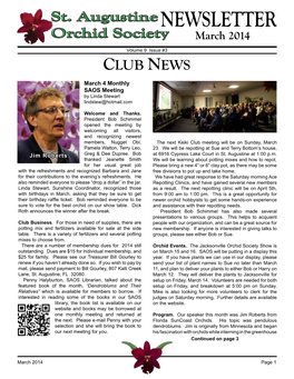 NEWSLETTER March 2014