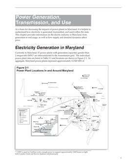 Power Generation, Transmission, and Use