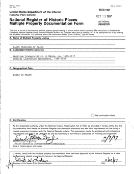 National Register of Historic Places Multiple Property Documentation