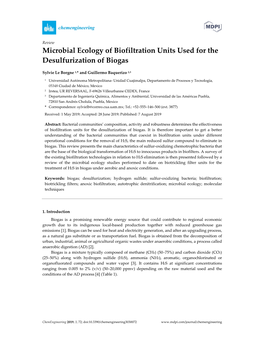 Microbial Ecology of Biofiltration Units Used for the Desulfurization of Biogas