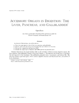 The Liver, Pancreas, and Gallbladder*