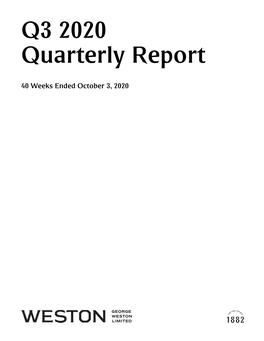 English GWL Q3 2020 Quarterly Report